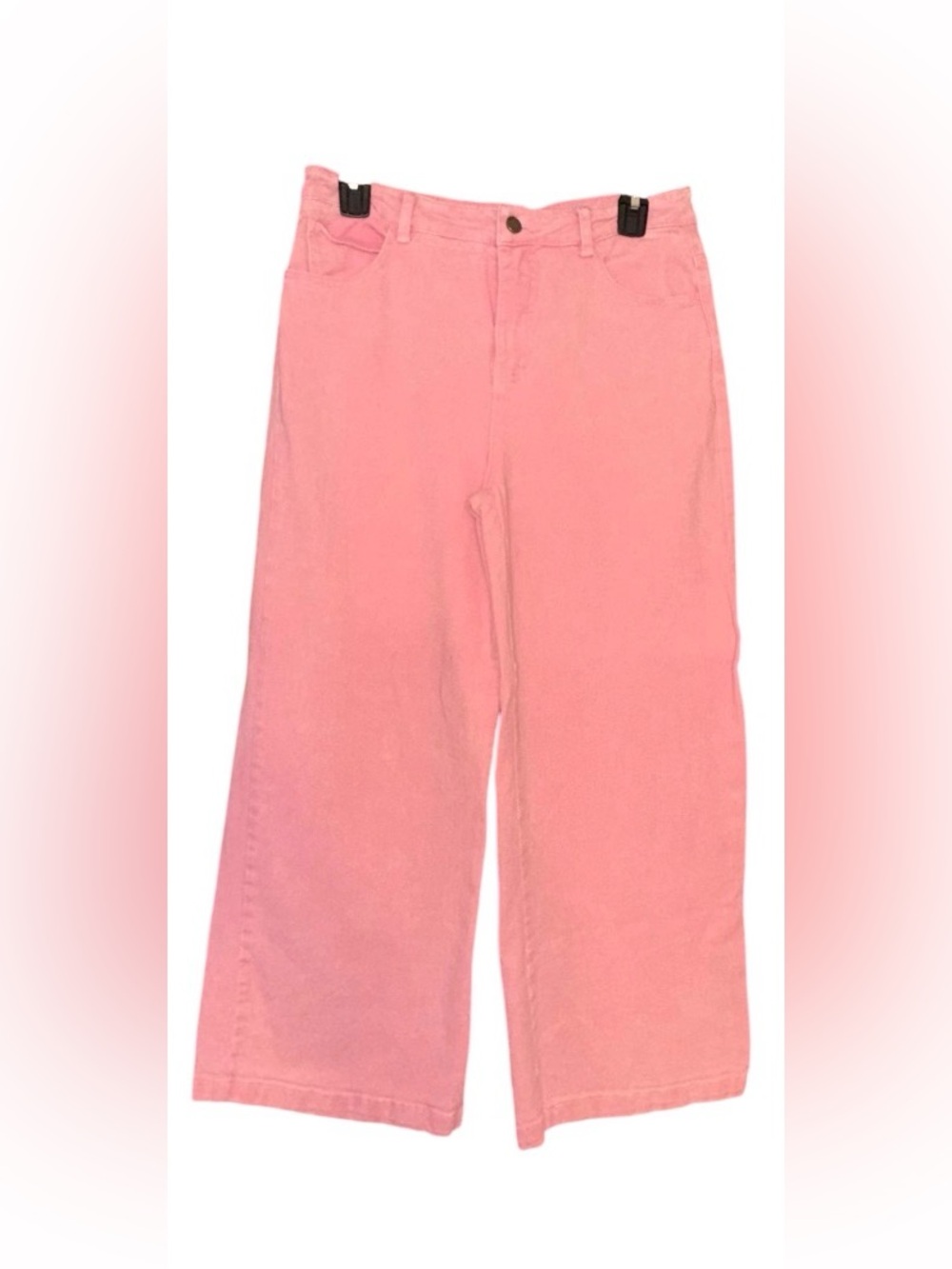 entro Coral Pink Wide-Leg Jeans